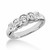 Five Stone Diamond Bezel Anniversary Ring White Gold