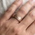 Hammered 14k White / Rose Gold Wedding Band Men's Two-Tone Ring On Hand