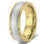 Matte 14k Two Tone Gold Wedding Band Comfort Fit Men's Ring