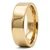Plain Flat Wedding Band 14k Polished Yellow Gold Men's Ring