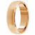 Matte Finished Polished Domed Wedding Band 14k Rose Gold Ring