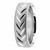 Men's Leaf Satin Wedding Band 14k White Gold Ring