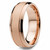 Beveled Matte and Polished Wedding Band 14k Rose Gold Ring