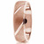 Domed Brushed Wedding Band Men's Ring Etched Design Rose Gold