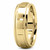 Satin Matte Wedding Band 14k Yellow Gold Ring With Accent Lines