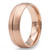 Domed Satin-Finished 14k Rose Gold Wedding Band For Men and Women