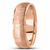 All-Hammered Domed 14k Rose Gold Wedding Ring