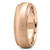 Modern Brushed/Satin Wedding Band 14k Rose Gold Domed Ring
