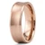 Concave Brushed Wedding Band Men's 14k Rose Gold Ring