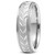 Leaf Pattern Domed Wedding Band 14k Gold Ring