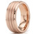 Spinning Handmade Wedding Band 14k Rose Brushed Gold Men's Spinner Ring