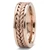 Men's Handmade Wedding Band Braided 14k Rose Gold Weaved Ring