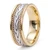 Handmade Braid Weave 18k 2-Tone Gold Wedding Band