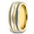 Yin-Yang Handmade Wedding Band 18k Satin 2-Tone Gold Ring