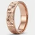 Diamond-Cut Star Wedding Band 18k Rose Gold Ring for Men and Women