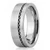 Satin Finished 18k White Gold Mens Wedding Band Handmade Twist Ring