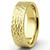 All-Hammered 18k Yellow Gold Flat Wedding Band Ring