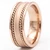 Handmade Brushed 18k Rose Gold Men's Wedding Band With Ropes