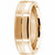 18k Rose Gold Satin High Polished Wedding Band Ring