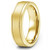 Brushed 18k Yellow Gold Wedding Band Satin Finished Ring With Milgrain