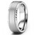 Satin 950 Platinum Wedding Band With Hammered Edges
