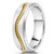 Handmade Twisted Rope Platinum and 18k Gold Wedding Band