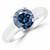 2 Carat Blue Diamond Solitaire Engagement Ring