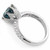 Fancy Blue Diamond Engagement Ring 18k Gold Side