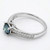 Blue Diamond Engagement Ring Split Design Side