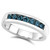 Channel Set Men's Blue Diamond Wedding Ring Band