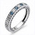 Fancy Blue Diamond Engagement Wedding Ring Set Vintage Side 2