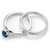 Fancy Blue Diamond Matching Engagement and Wedding Ring Set Side