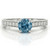 Blue Diamond Engagement Ring Antique Vintage Style