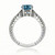 Blue Diamond Engagement Ring Antique Vintage Style Side