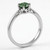 Dainty 1/2 Carat Fancy Green Diamond Solitaire Engagement Ring Side