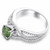 Unique Green Diamond Engagement Ring 18k White Gold  Side