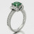 Fancy Green Diamond Engagement Ring With Shoulders Side