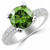 Large Fancy Green Diamond Engagement Ring 18k Gold