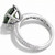 Large Fancy Green Diamond Engagement Ring 18k Gold Side