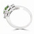 Fancy Green White Diamond 3 Stone Engagement Ring Side