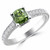 Antique Style Cushion Fancy Green Diamond Ring