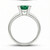Princess Cut Green Diamond Solitaire Engagement Ring Side