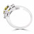 2ct Canary Yellow Diamond Three Stone Engagement Ring Side