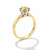 1 Carat Yellow Diamond Six-Prong Solitaire Engagement Ring Side