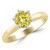 1 Carat Yellow Diamond Six-Prong Solitaire Engagement Ring