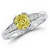 Unique Cushion Cut Yellow Diamond Engagement Ring