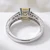 Vintage Cushion Cut Yellow Diamond Engagement Ring Side