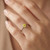 Fancy Canary Yellow Diamond Solitaire Engagement Ring On Hand