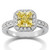 Princess Cut Yellow Diamond Halo Engagement Ring