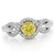 Fancy Canary Yellow Diamond Engagement Ring Infinity Design